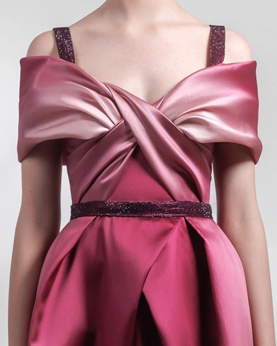 Shop Gemy Maalouf Midi Bow-like Dress - Midi Dresses In Pink