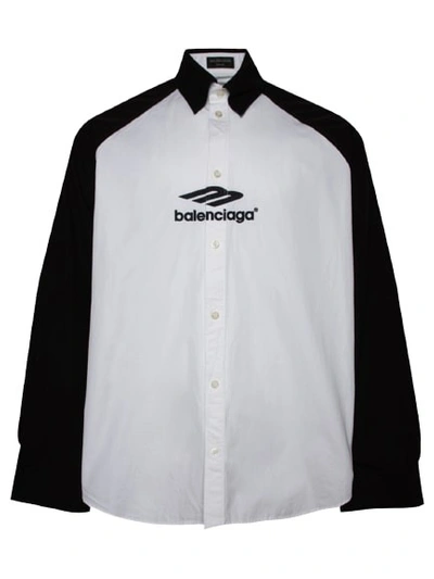 Shop Balenciaga White Raglan Shirt
