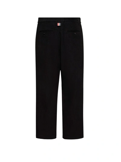 Shop Thom Browne Unconstructed Corduroy Trouser In Black
