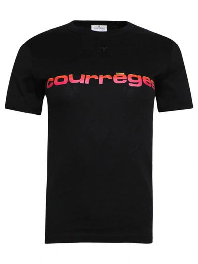 Shop Courrèges Sunset Bumpy T-shirt In Black
