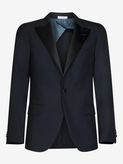 Shop Boglioli Black Virgin Wool Suit