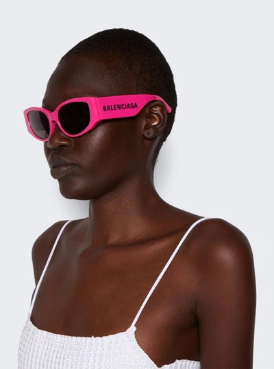 Shop Balenciaga D-frame Sunglasses In Pink