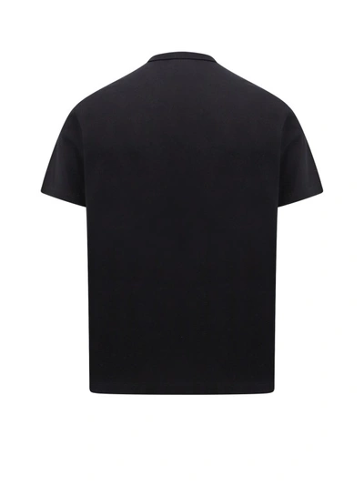 Shop Alexander Mcqueen Varsity Logo Print Black Cotton T-shirt