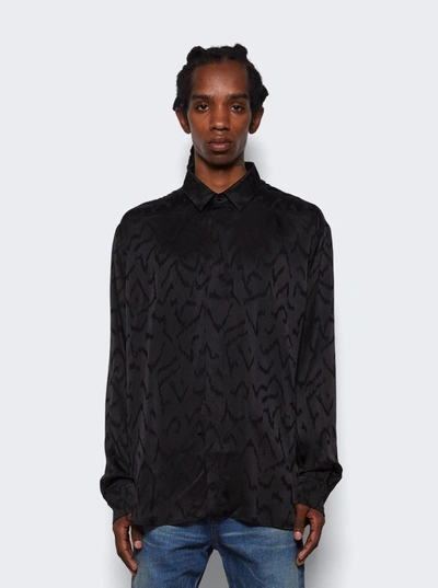 Shop Saint Laurent Black Collar Shirt