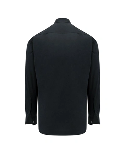 Shop Giorgio Armani Black Cotton Shirt