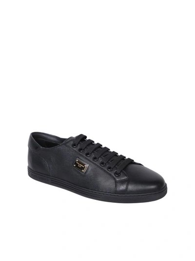 Shop Dolce & Gabbana Almond Toe Tropez Sneakers In Black