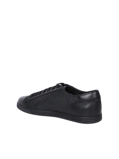 Shop Dolce & Gabbana Almond Toe Tropez Sneakers In Black