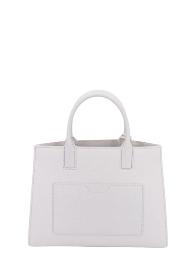 Shop Burberry Iconic Monogram Leather Handbag In White