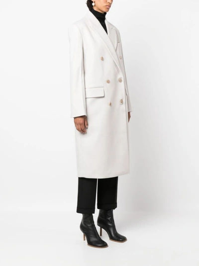 Shop Calvin Klein Grey Wool Coat