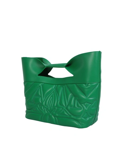 Shop Alexander Mcqueen Green Quilted Leather Bag