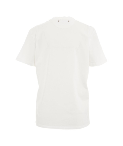 Shop Golden Goose Rhinestone Collar T-shirt In White