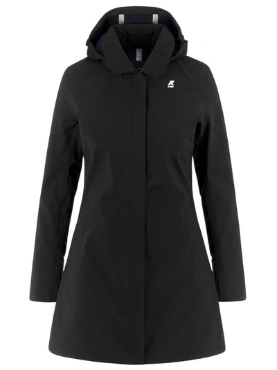 Shop K-way Black Jacket With Removable Hood