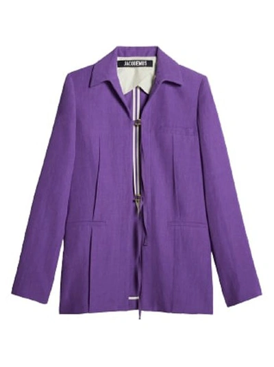 Shop Jacquemus La Veste Amaro Jacket In Purple