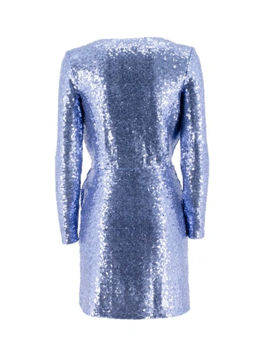 Shop Ermanno Scervino Blue Sequins Mini Dress