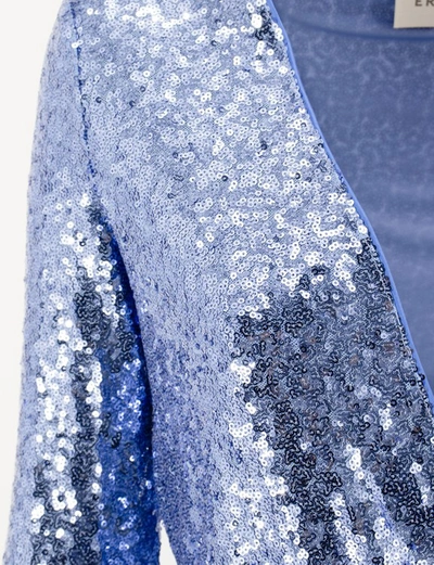 Shop Ermanno Scervino Blue Sequins Mini Dress