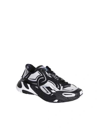 Shop Dolce & Gabbana Iconic Jersey Fast Sneakers In Black