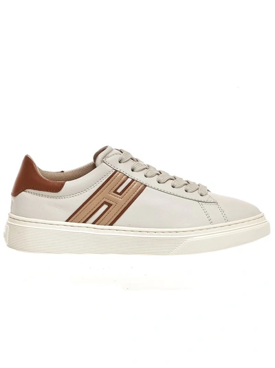 Shop Hogan Butter And Leather Sneakers In Neutrals