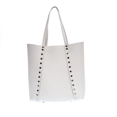 Shop Zanellato Moretta Daily White Leather Handbag