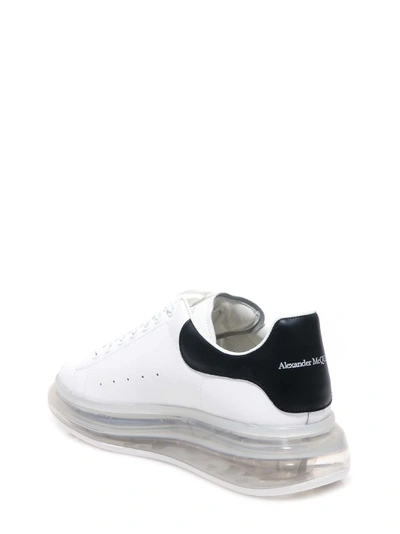 Shop Alexander Mcqueen White Leather Sneakers