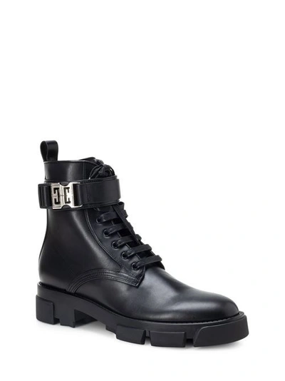 Shop Givenchy Black Calfskin Leather Ankle Boots