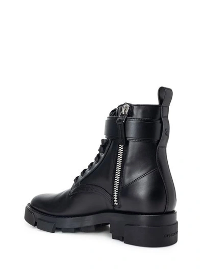 Shop Givenchy Black Calfskin Leather Ankle Boots