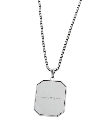 Shop Alexander Mcqueen Metal Necklace In Silver