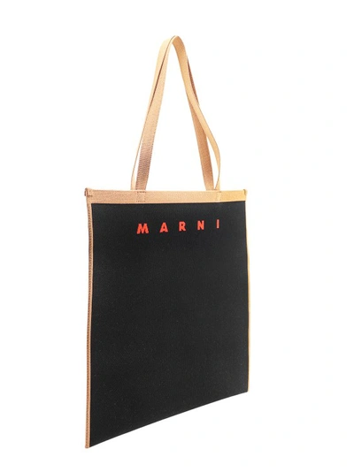 Shop Marni Knit Shoulder Bag In Black