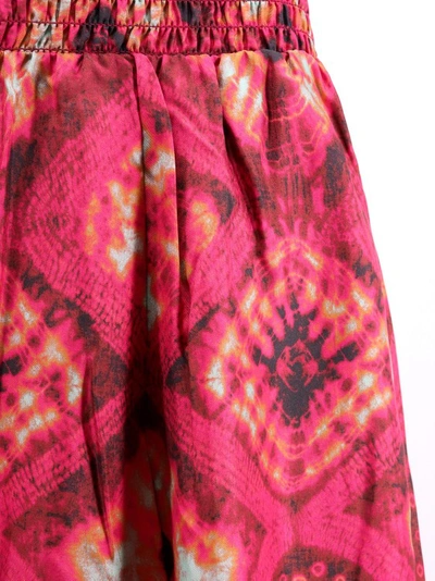 Shop Ulla Johnson Constellation Print Silk Trouser In Red