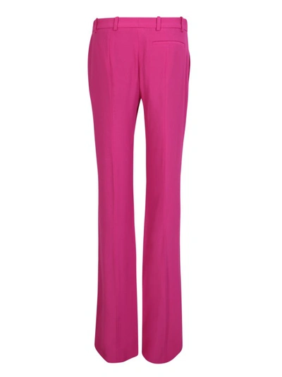 Shop Alexander Mcqueen Fuchsia Flared Trousers In Pink