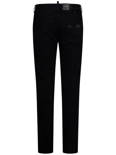 Shop Dsquared2 Black Slim Fit Cotton Jeans