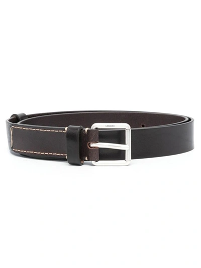 Shop Lemaire Brown Leather Reversed Belt