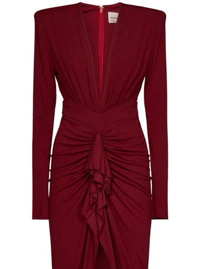 Shop Alexandre Vauthier Red Black Stretch Dress