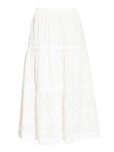 Shop See By Chloé White Cotton Midi Skirt