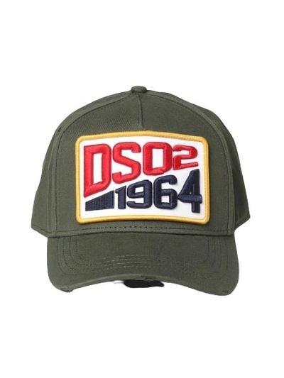 Shop Dsquared2 Logo Patch Cap In Green