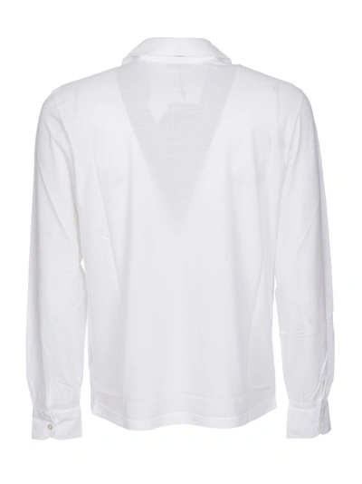 Shop Herno White Shirt In Light Voile Crêpe Jersey