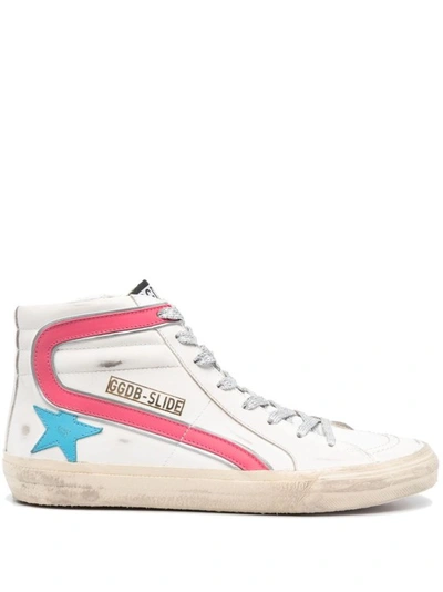 Shop Golden Goose White Ankle-high Sneakers
