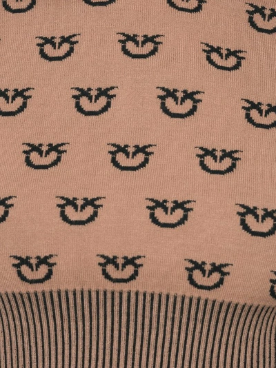 Shop Pinko Furetto Crop Fit Sweater In Brown