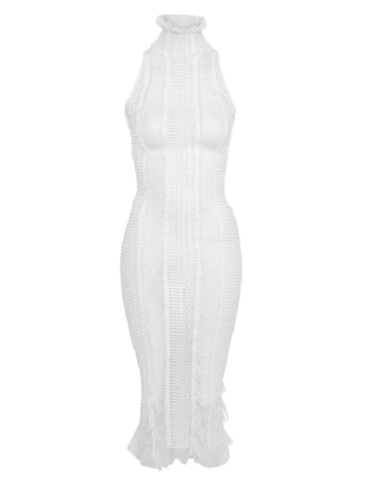 Shop Roberta Einer Angel Midi Dress In White