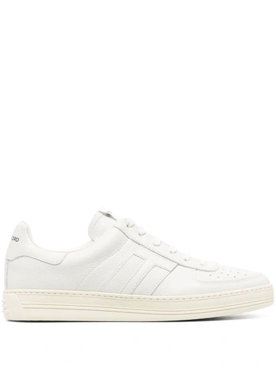Shop Tom Ford White Low-top Sneakers