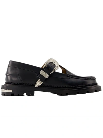 Shop Toga Virilis Loafers - Leather - Black