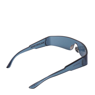 Shop Balenciaga Mono Rectangle Sunglasses In Blue