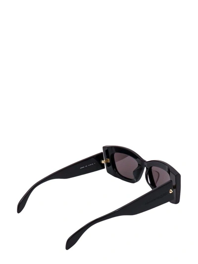 Shop Alexander Mcqueen Black Acetate Sunglasses