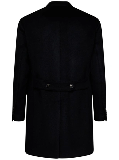 Shop Lardini Black Single-breasted Coat