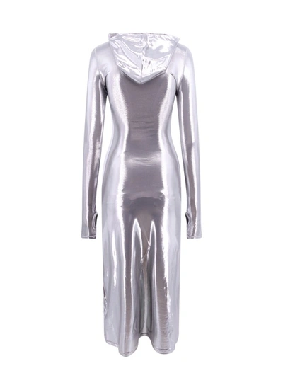 Shop Diesel Stretch Jersey Dress In Silver