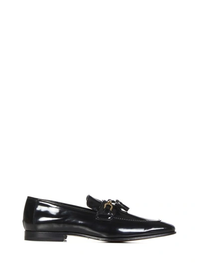Shop Tom Ford Black Black Patent Calfskin Loafers