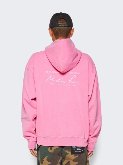 Shop Martine Rose Classic Cotton Hoodie In Pink