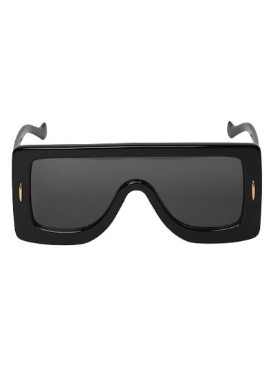 Shop Loewe Anagram Mask Sunglasses In Black