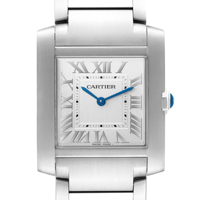 Shop Cartier Tank Francaise Medium Silver Dial Steel Ladies Watch Wsta0074 Box Card In Not Applicable
