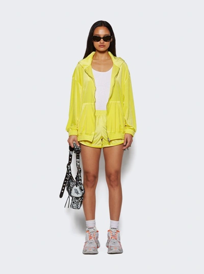 Shop Balenciaga Running Shorts In Yellow