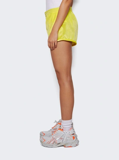 Shop Balenciaga Running Shorts In Yellow